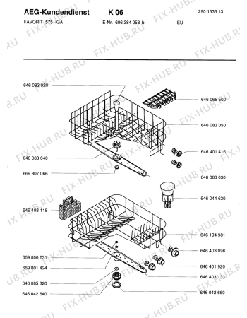 Взрыв-схема посудомоечной машины Aeg FAV575I-B - Схема узла Section5
